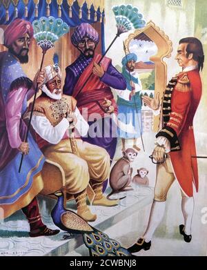 Illustration du major-général Robert Clive, 1er baron Clive, (1725 - 1774), premier gouverneur britannique de la présidence du Bengale. Il a commencé comme un officier militaire britannique et un fonctionnaire de la Compagnie de l'Inde de l'est (EIC) qui a établi la suprématie militaire et politique de l'EIC en prenant le contrôle du Bengale et, éventuellement, de l'ensemble du sous-continent indien et de Myanma Banque D'Images