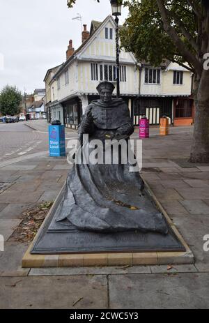 Statue de Thomas Wolsey, ipswich, suffolk, angleterre Banque D'Images