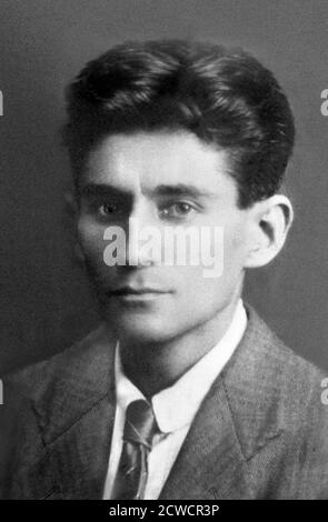 Franz Kafka (1883-1924), portrait de l'écrivain tchèque, 1917 Banque D'Images