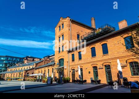 Le centre Praga Koneser (Centrum Praskie Koneser) a réaménagé le complexe dans l'ancienne fabroty vodka du quartier de Praga, qui abrite le musée polonais Vodka Banque D'Images