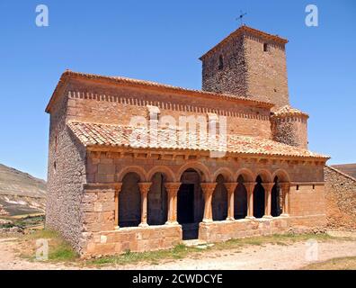 Iglesia románica de San Pedro. Caracena. Soria. Castilla León. Espagne Banque D'Images