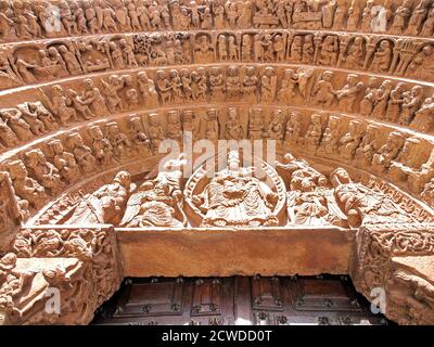 Portada de la iglesia de Santo Domingo. Soria. Castilla León. Espagne Banque D'Images