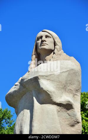 Oregon, Illinois, États-Unis. « The Eternal Indian », également connu sous le nom de « Black Hawk Statue », est une statue de 48 mètres de haut du célèbre sculpteur Larado Taft. Banque D'Images