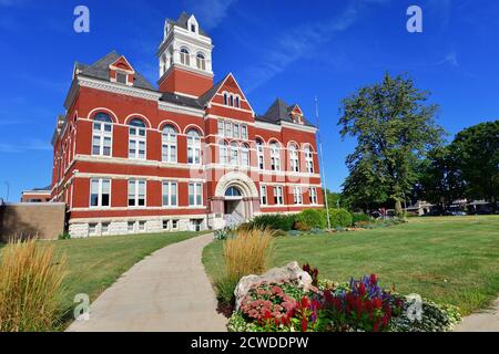 Oregon, Illinois, États-Unis. Le palais de justice du comté d'Ogle dans le siège de comté de l'Oregon, Illinois. Le bâtiment a été achevé en 1891. Banque D'Images