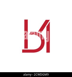 lettre ba simple ligne géométrique logo vecteur Illustration de Vecteur