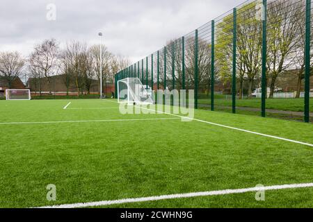 Terrain de football synthétique 3G, faisant partie du centre de loisirs Horwich près de Bolton.