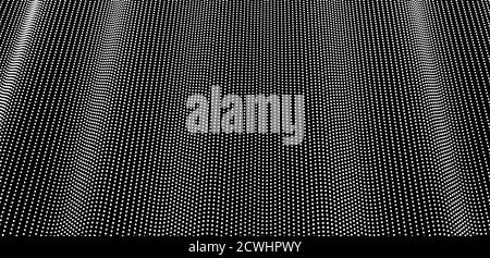 Tableau avec particules dynamique. Une grille 3D Surface. Résumé fond dans la technologie style. Vector illustration. Illustration de Vecteur