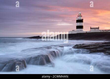 Hook Head Lighthouse, crochet, péninsulaire Co. Wexford, Leinster, République d'Irlande Banque D'Images