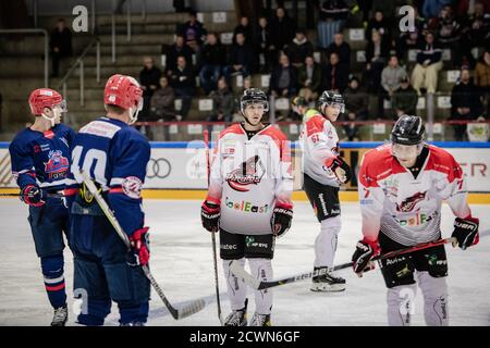 Horsholm, Danemark. 29 septembre 2020. Sebastian Thornberg Bergholt (41) de Aalborg Pirates vu dans le match de hockey sur glace Metaligaen entre Rungsted Seier Capital et Aalborg Pirates à Bitcoin Arena à Horsmolm. (Crédit photo : Gonzales photo/Alamy Live News Banque D'Images