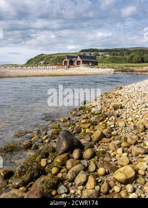 Dougarie Estate Boathouse, île d'Arran, Écosse, Royaume-Uni Banque D'Images