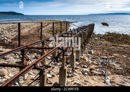 L'ancienne cale de la Maison de la Dougarie, île d'Arran, Écosse, Royaume-Uni Banque D'Images