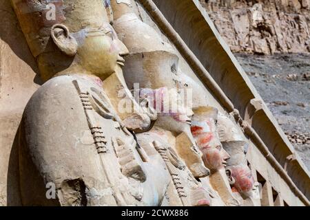Temple Hatshepsut, Deir al-Bahri, Vallée des Rois, Louxor, Égypte Banque D'Images