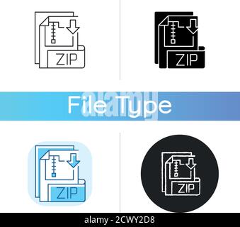 ICÔNE de fichier ZIP Illustration de Vecteur