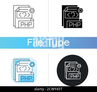 Icône de fichier PHP Illustration de Vecteur