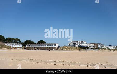 Des propriétés haut de gamme en bord de mer dans Sandbanks Poole Dorset Banque D'Images