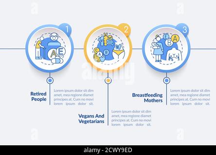 Les personnes ayant des suppléments ont besoin d'un modèle d'infographie vectoriel Illustration de Vecteur