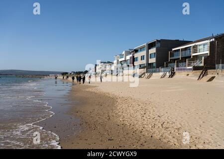 Des propriétés haut de gamme en bord de mer dans Sandbanks Poole Dorset Banque D'Images