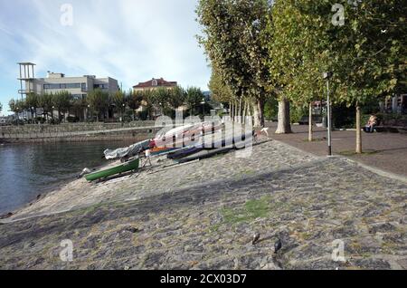 Verbania-intra, Piémont, Italie. Ville sur les rives du lac majeur. Le port Banque D'Images