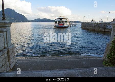 Verbania-intra, Piémont, Italie. Ville sur les rives du lac majeur. Le port Banque D'Images