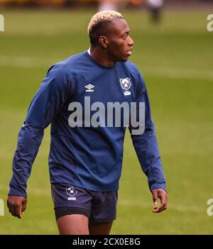 Ashton Gate Stadium, Bristol, Royaume-Uni. 30 septembre 2020. Premier ministre Rugby Union, Bristol Bears versus Leicester Tigers; Niyi Adeolokun de Bristol Bears se réchauffe crédit: Action plus Sports/Alay Live News Banque D'Images