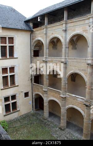 hôtel renaissance et gothique à nay (france) Banque D'Images