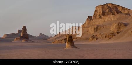 Kaluts la région du désert du Lut. Le meilleur endroit sur terre. L'Iran Banque D'Images