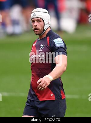 Ashton Gate Stadium, Bristol, Royaume-Uni. 30 septembre 2020. Premier ministre Rugby Union, Bristol Bears versus Leicester Tigers; Dave Attwood de Bristol Bears Better Between Plays crédit: Action plus Sports/Alay Live News Banque D'Images