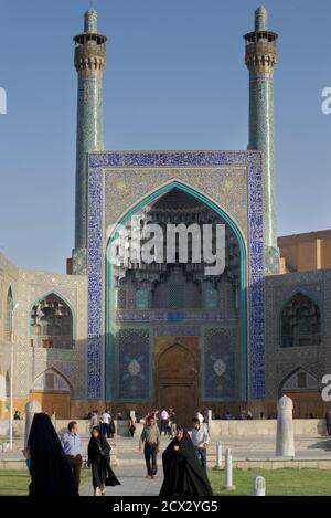 La mosquée du Shah, également connu sous le nom de la mosquée d'Imam et Jaame' Abbasi mosquée. Isfahan, Iran. Banque D'Images