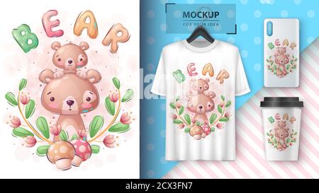 Porte-affiche en feuilles et marchandisage Illustration de Vecteur