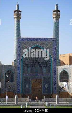 La mosquée du Shah, également connu sous le nom de la mosquée d'Imam et Jaame' Abbasi mosquée. Isfahan, Iran. Banque D'Images