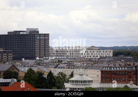 Vue sur Copenhague depuis la terrasse panoramique de la tour ronde Banque D'Images
