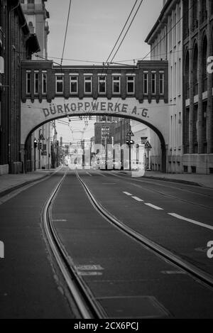 Lignes de tramway Bielefeld Banque D'Images