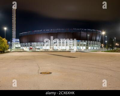 Helsinki/Finlande - 30 SEPTEMBRE 2020 : la rénovation du stade olympique, construit en 1938 pour les Jeux Olympiques d'Helsinki, a été achevée en plusieurs années Banque D'Images