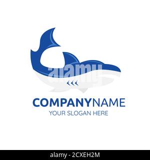 Illustration de la conception vectorielle du modèle de logo Shark pour les entreprises ou société Illustration de Vecteur