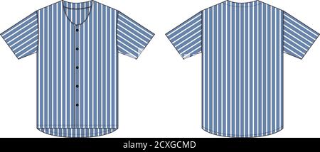 Chemise en jersey à manches courtes (chemise uniforme de baseball) illustration / bande vectorielle du modèle Illustration de Vecteur