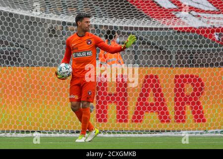 Farum, Danemark. 05e, juillet 2020. Le gardien de but Jesper Hansen FC Midtjylland vu pendant le match 3F Superliga entre le FC Nordsjaelland et le FC Midtjylland à droite de Dream Park à Farum. (Crédit photo: Gonzales photo - Rune Mathiesen). Banque D'Images