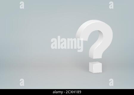 symbole de point d'interrogation 3d sur fond de scène modèle pour votre conception Illustration de Vecteur