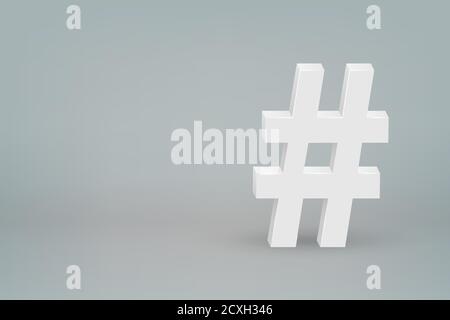 symbole de marque de hashtag 3d sur l'arrière-plan de la scène modèle pour votre conception Illustration de Vecteur