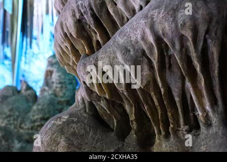 Grottes dans le rocher de Gibraltar Royaume-Uni Banque D'Images