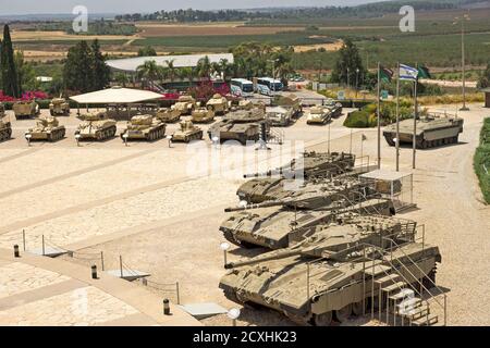 Yad la-Shiryon (site commémoratif et musée du corps d'armée à Latrun) est le site commémoratif officiel d'Israël pour les soldats tombés du corps blindé, a Banque D'Images