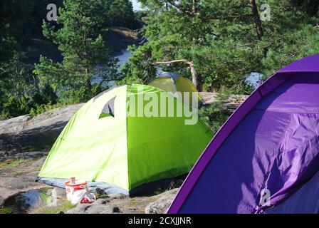 kirkkonummi Camping, Finlande Banque D'Images