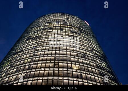 Potsdamer Platz, Berlin après le coucher du soleil Banque D'Images