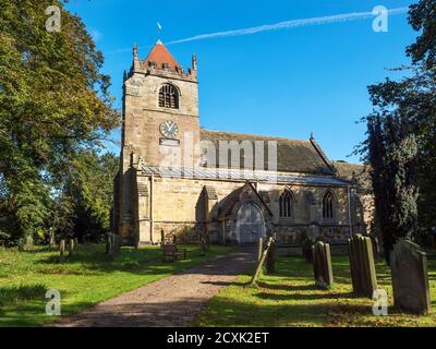 Médiévale principalement C14 Église de l'Ascension de grade II* Bâtiment classé à Whixley près de Knaresborough North Yorkshire England Banque D'Images