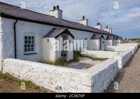 Pilotes Cottages, île Llanddwyn, Anglesey Banque D'Images