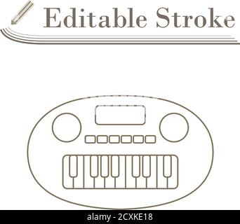 Icône synthétiseur Toy. Dessin simple de contour modifiable. Illustration vectorielle. Illustration de Vecteur