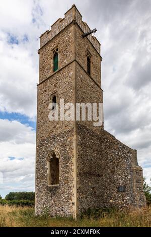 All Saints Church Ruins, Panxworth, Norfolk Banque D'Images