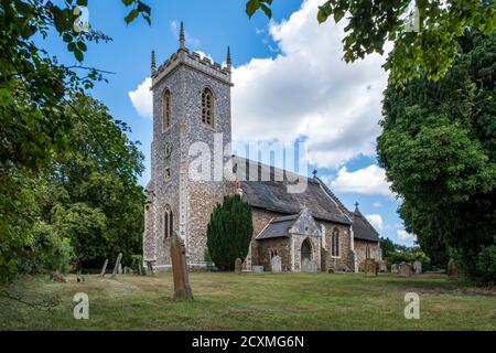 L'église paroissiale de St Fabian & St Sebastian, Woodbastwick, Norfolk, Angleterre Banque D'Images