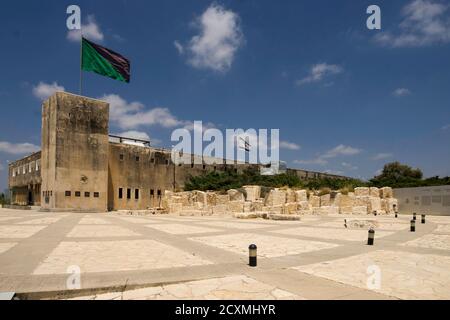 Yad la-Shiryon (site commémoratif et musée du corps d'armée à Latrun) est le site commémoratif officiel d'Israël pour les soldats tombés du corps blindé, a Banque D'Images