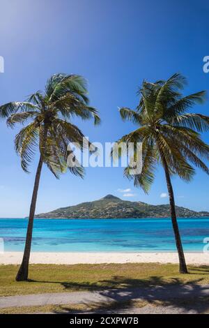 St Vincent et les Grenadines, petit St Vincent, face à Carriacou, Grenade Banque D'Images