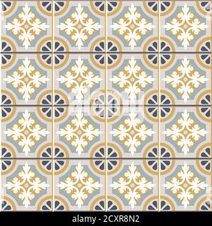 Carreaux de sol : motif vintage sans couture avec huiles de quatrefOils. Arrière-plan vectoriel transparent. Couleurs unies - facile à redéfinir. Illustration de Vecteur